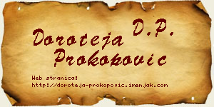 Doroteja Prokopović vizit kartica